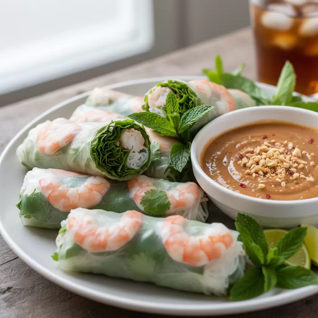 Gỏi cuốn tôm thịt  món khai vị thanh mát và giàu dinh dưỡng cho sức khỏe