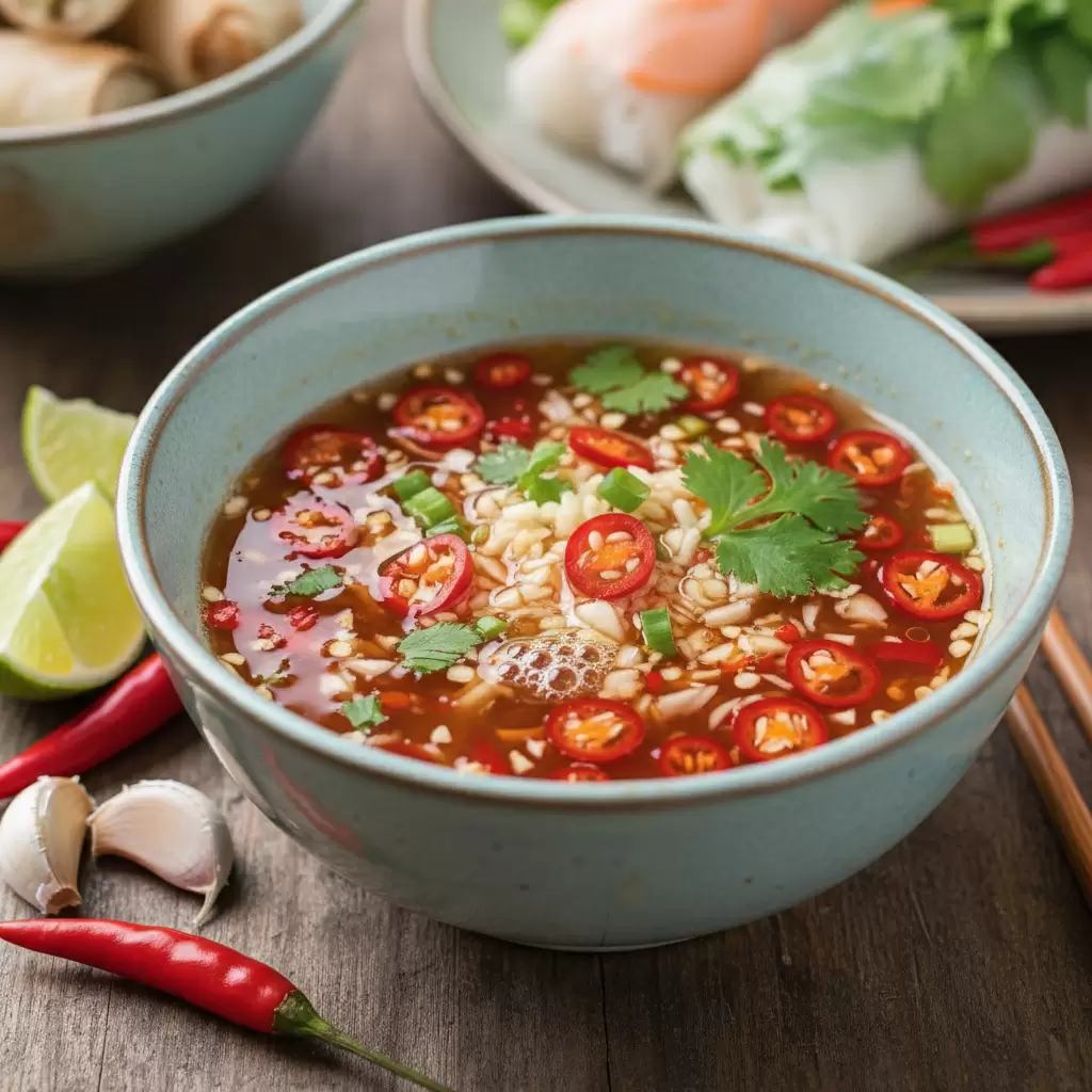 Nước chấm đậm đà là yếu tố quyết định sự thành công của món cuốn