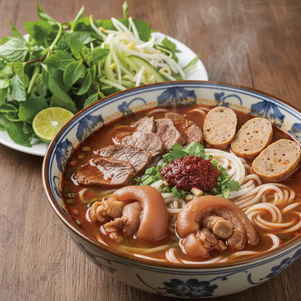 Bún bò Huế tại Sài Gòn mang hương vị đậm đà hấp dẫn thực khách phương xa