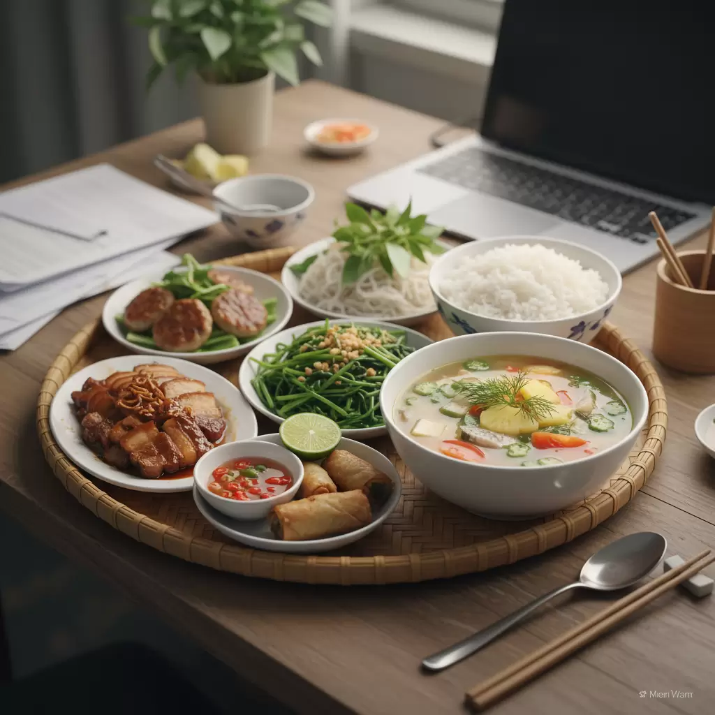 Bữa cơm Việt đầy đủ dinh dưỡng là lựa chọn lý tưởng cho dân văn phòng