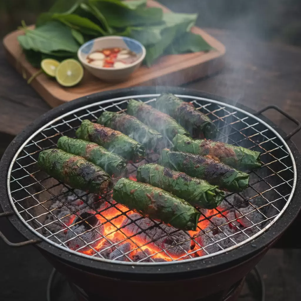 Bò nướng lá lốt  món ăn kinh điển trên bàn nhậu Việt