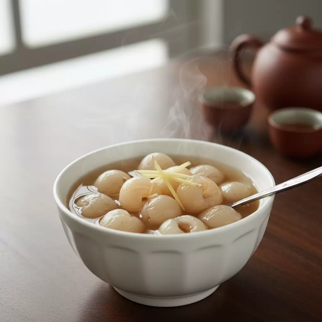 Chè hạt sen long nhãn  món tráng miệng thanh tao giúp an thần và nhẹ bụng