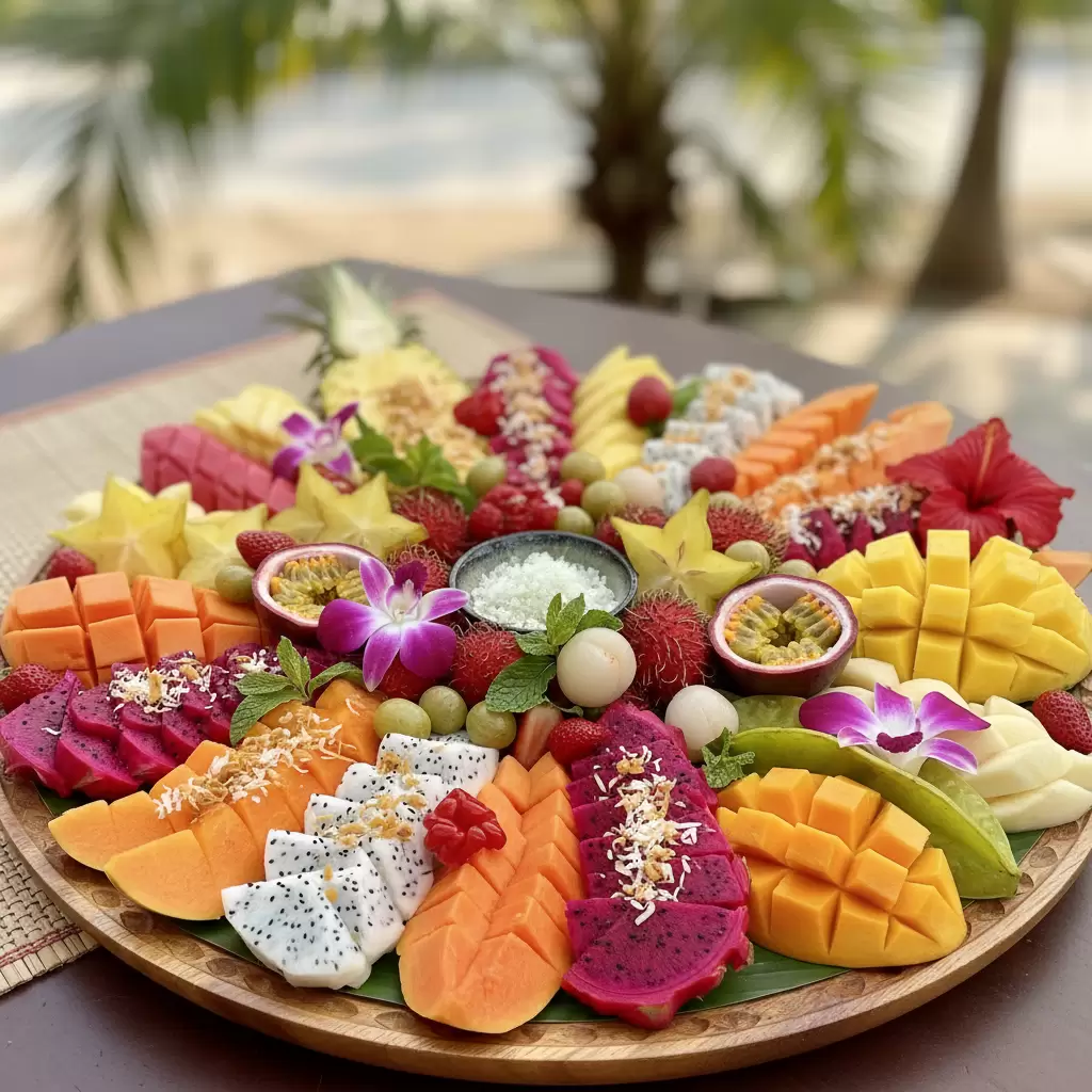 Trái cây nhiệt đới tươi ngon là lựa chọn tráng miệng lành mạnh và giàu vitamin