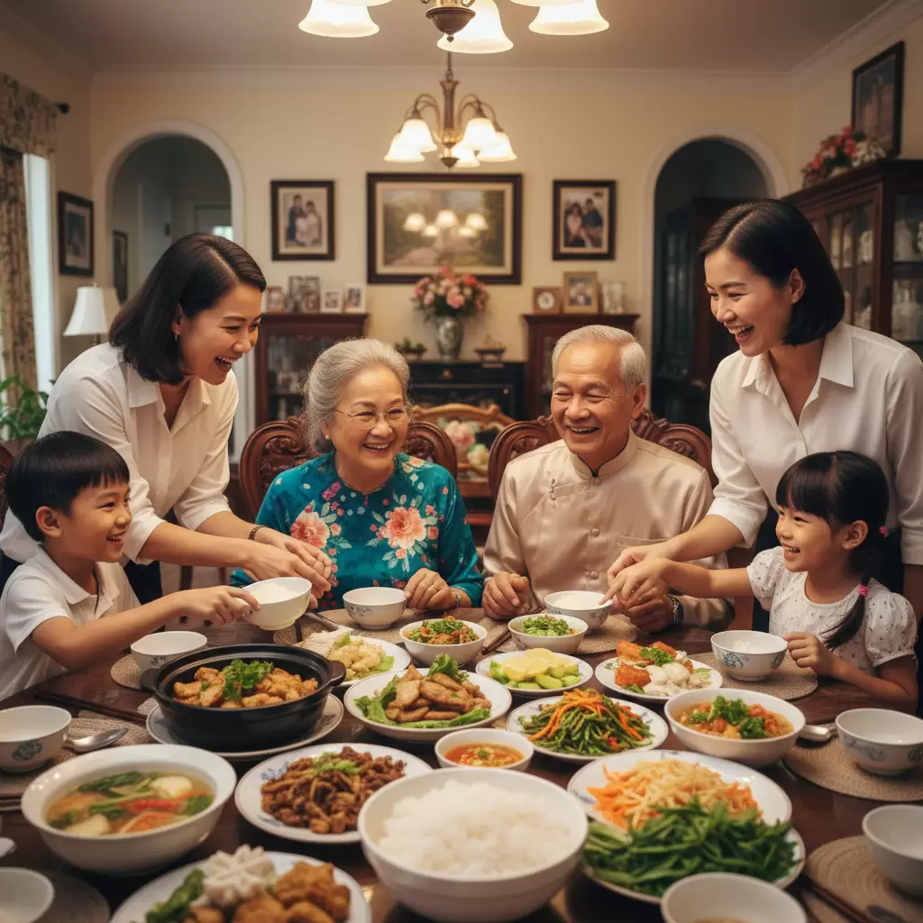 Bữa cơm gia đình là không gian giáo dục lễ nghĩa và đạo lý cho con cháu