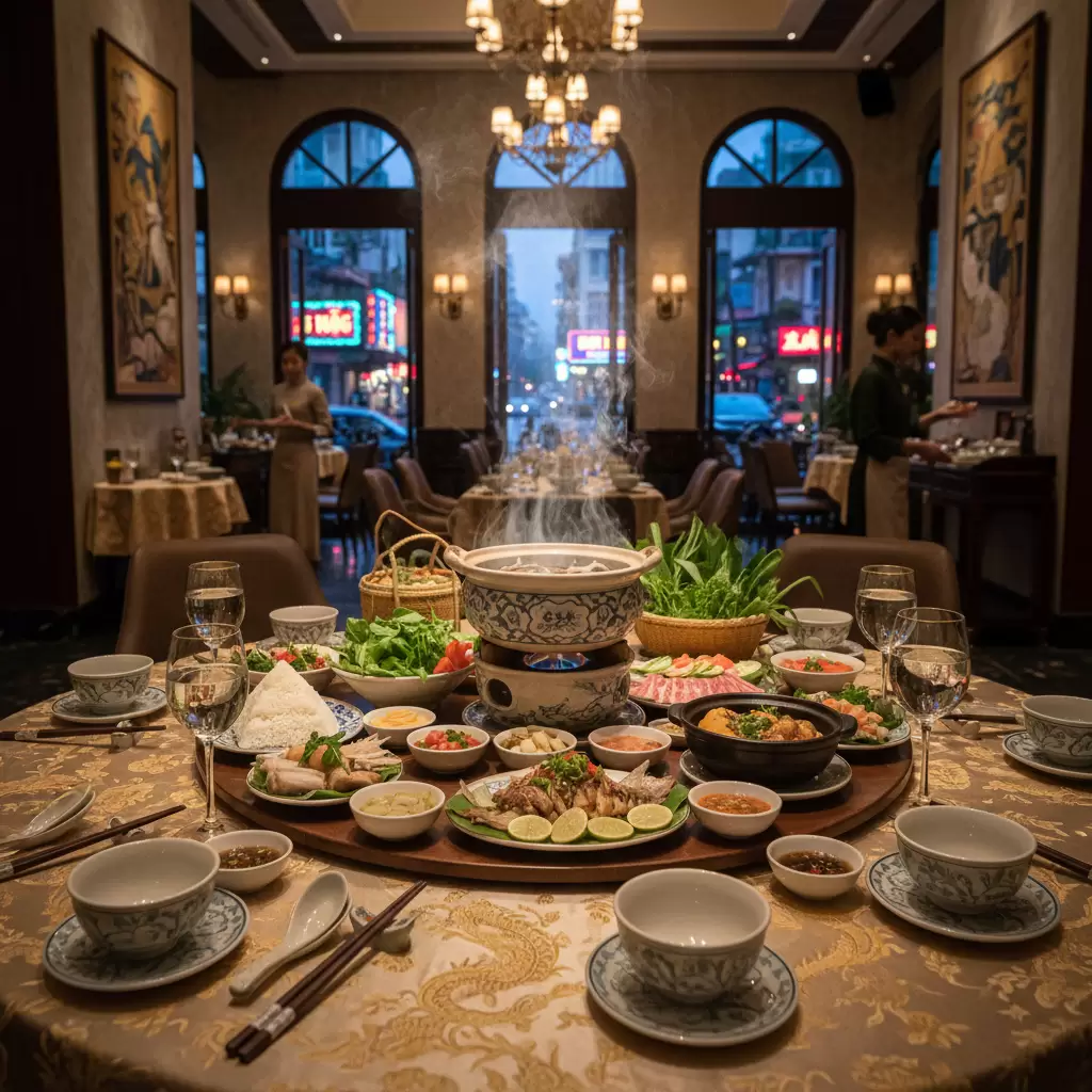 Không gian ẩm thực Việt ấm cúng và sang trọng tại trung tâm Sài Gòn