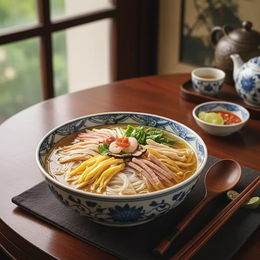 Bún thang  Một trong những món bún nước thanh tao bậc nhất của người Hà Nội