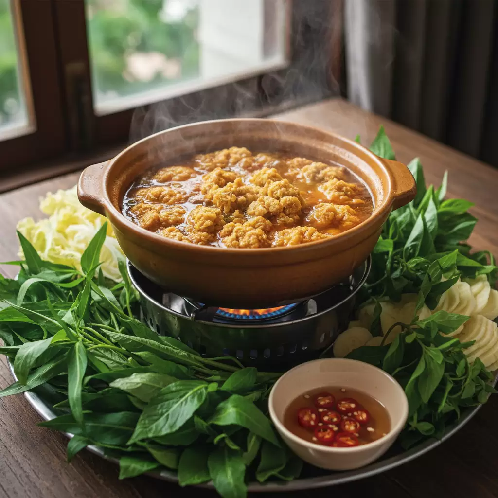 Lẩu cua đồng là món ăn thanh mát bổ dưỡng lý tưởng cho những ngày nắng nóng