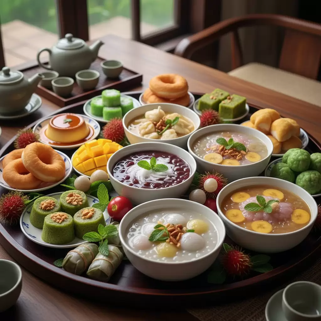 Món tráng miệng Việt Nam là sự kết hợp tinh tế giữa hương vị và màu sắc