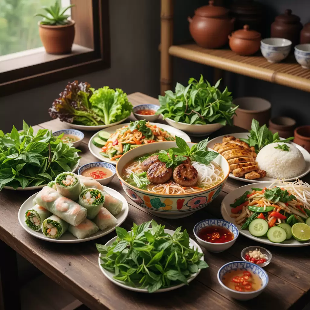 Ẩm thực Việt Nam nổi tiếng với sự cân bằng dinh dưỡng và thanh đạm