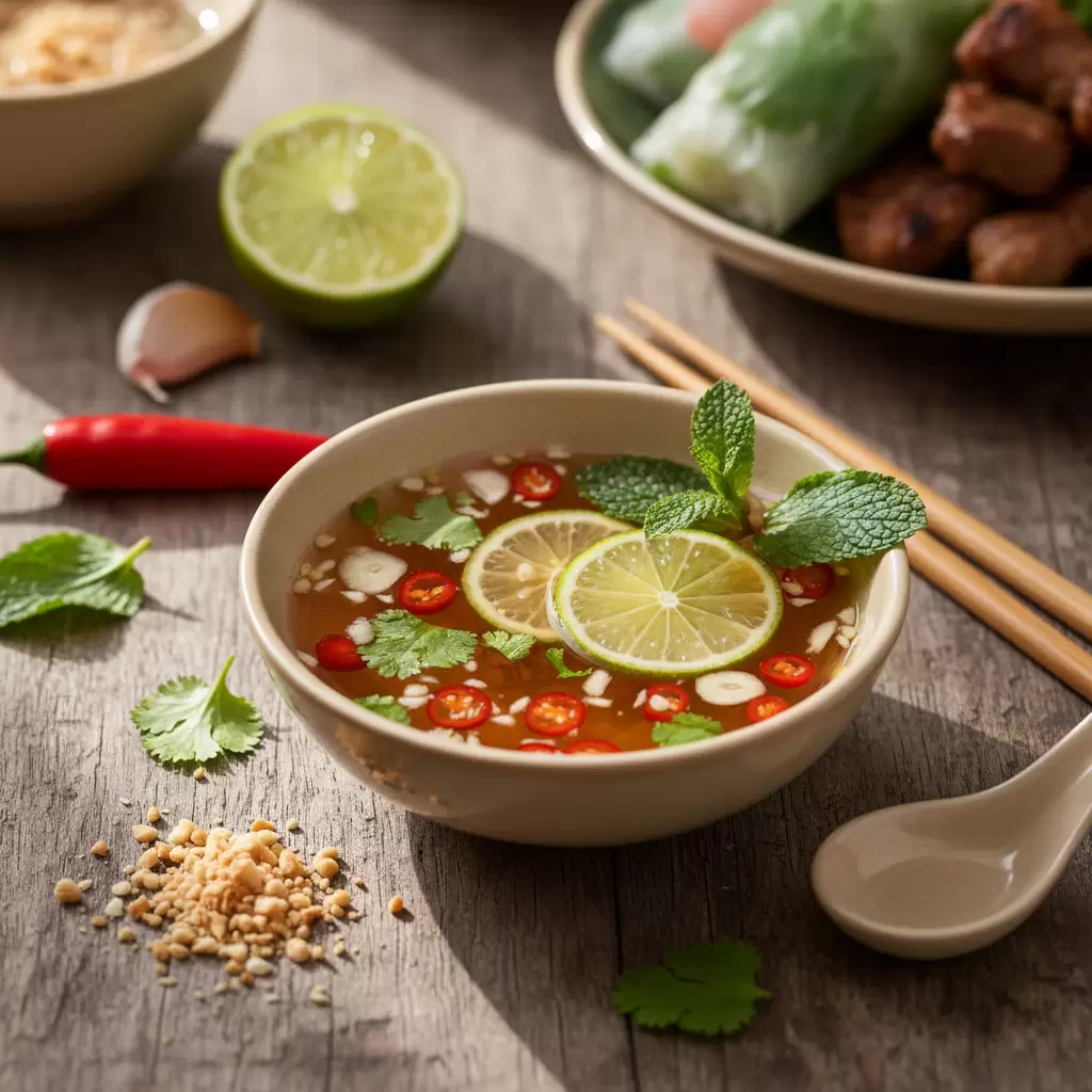 Nước chấm thanh nhẹ giúp tăng hương vị cho món ăn mà không gây béo