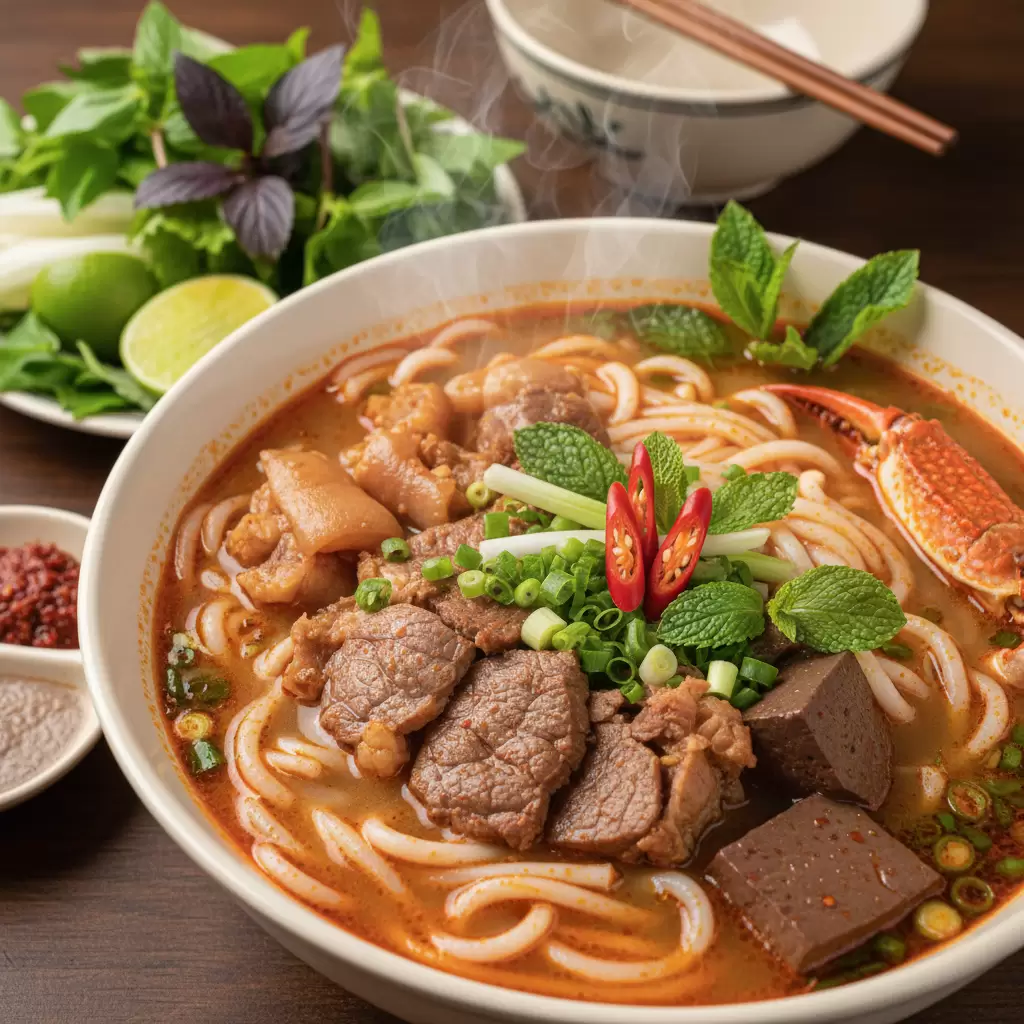 Bún bò Huế với hương vị đậm đà đặc trưng khó quên của người dân miền Trung
