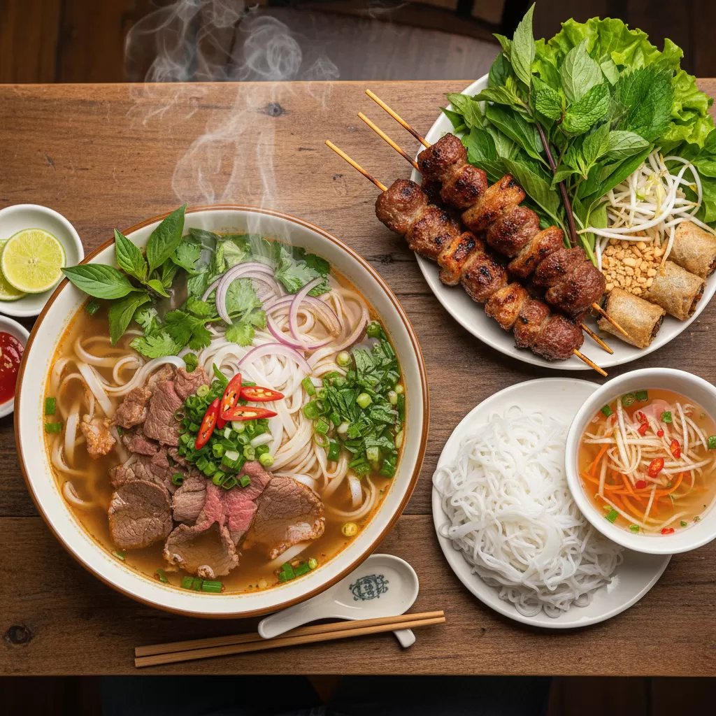 Phở và Bún chả là hai món ăn biểu tượng của ẩm thực miền Bắc Việt Nam