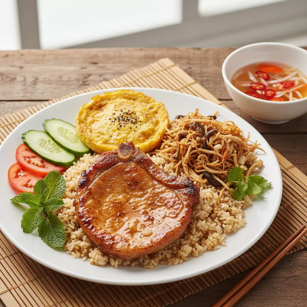 gemini_image_1770274250 Cơm tấm món ăn quốc hồn quốc túy được ưa chuộng cho bữa trưa nhanh gọn