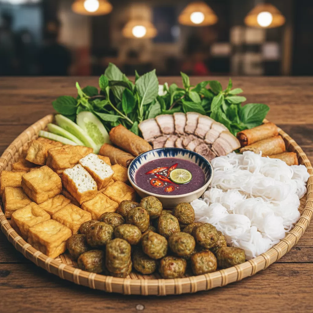 gemini_image_1770274862-1 Bún đậu mắm tôm Món ăn dân dã nhưng đậm đà bản sắc Bắc Bộ