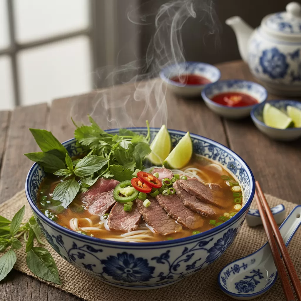 gemini_image_1770280363 Phở truyền thống là món ăn nhanh gọn và giàu dưỡng chất cho buổi trưa