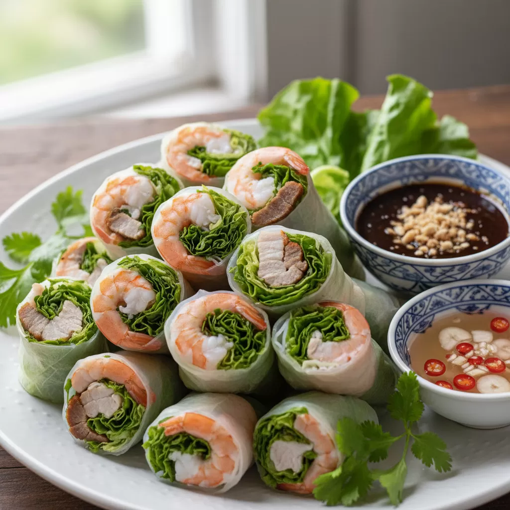 gemini_image_1770281673-1 Gỏi cuốn là lựa chọn hàng đầu cho bữa xế thanh đạm và giàu dinh dưỡng