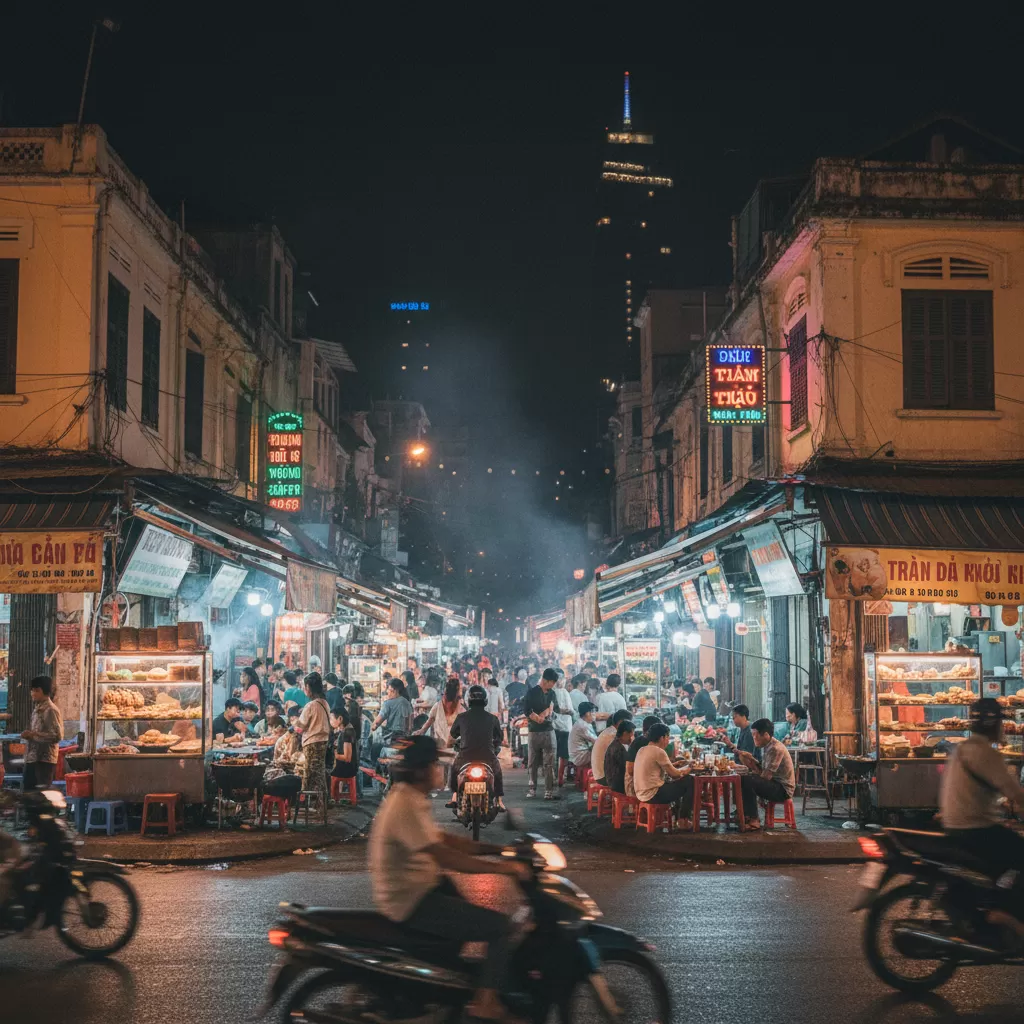 Sài Gòn về đêm luôn rực rỡ với những hàng quán ăn khuya phục vụ người lao động