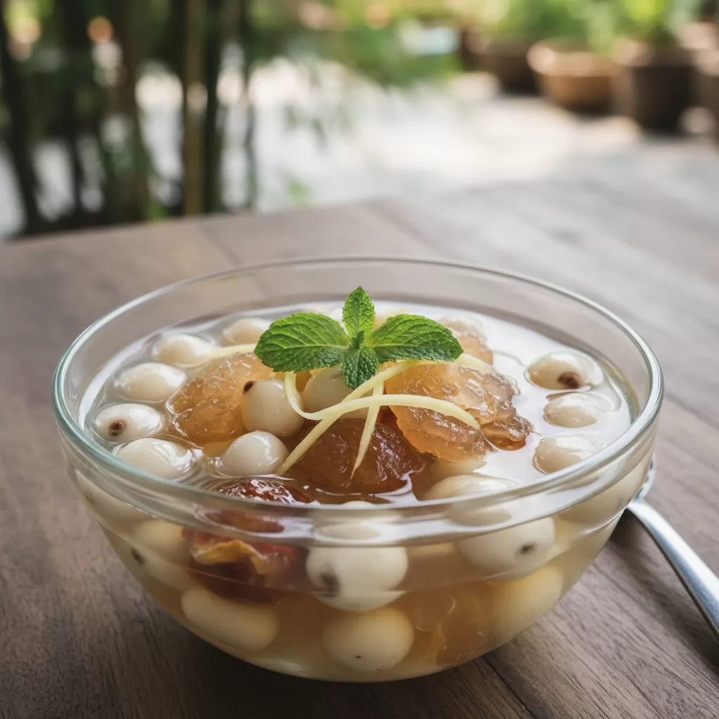 gemini_image_1770286213-1 Chè hạt sen long nhãn món tráng miệng thanh tao và bổ dưỡng