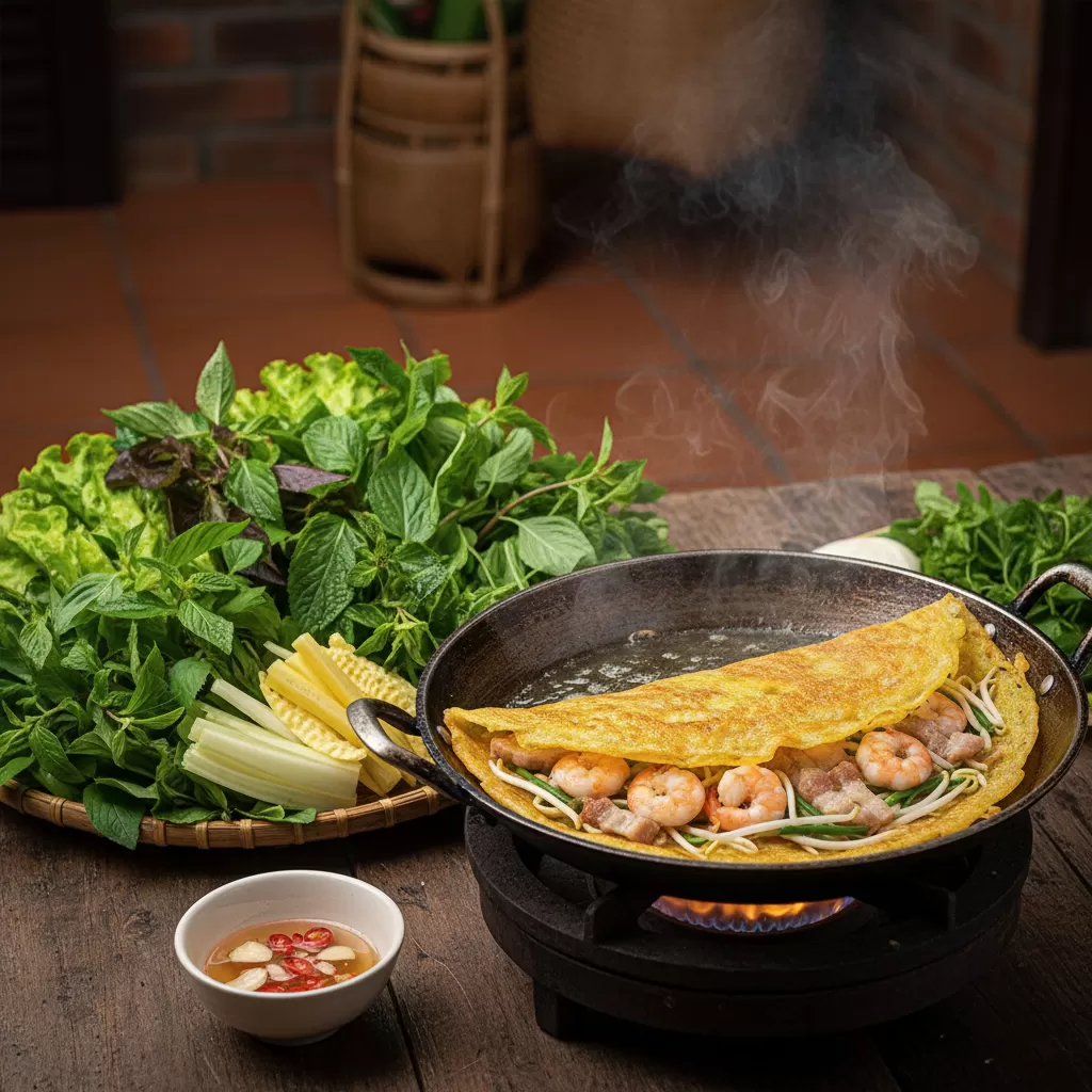 gemini_image_1770292529-1 Bánh xèo giòn tan là món ăn khoái khẩu của người Sài Gòn khi trời mưa