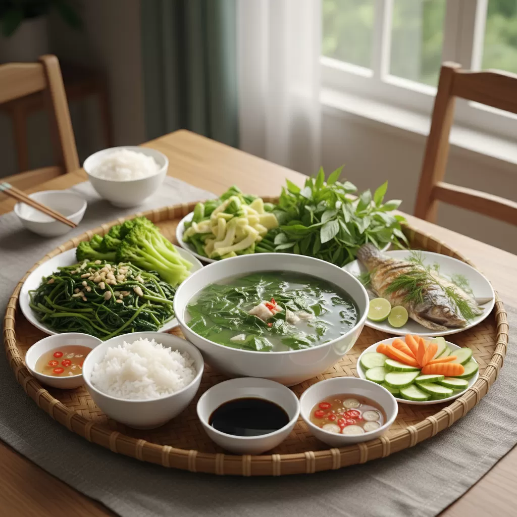 Ẩm thực Việt Nam luôn ưu tiên sự tươi ngon và cân bằng dinh dưỡng trong từng món ăn