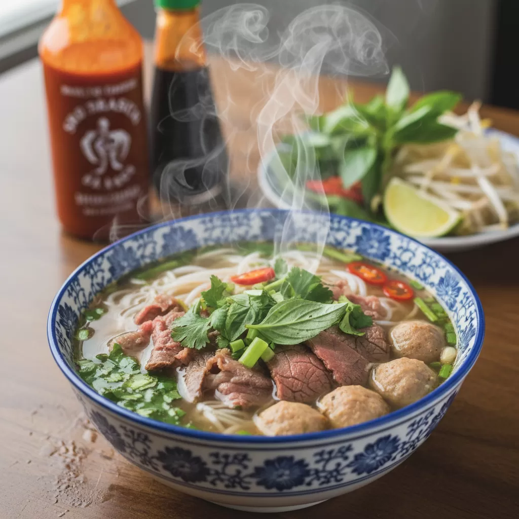 gemini_image_1770295092-1 Phở bò truyền thống với hương vị đậm đà là lựa chọn hàng đầu của du khách