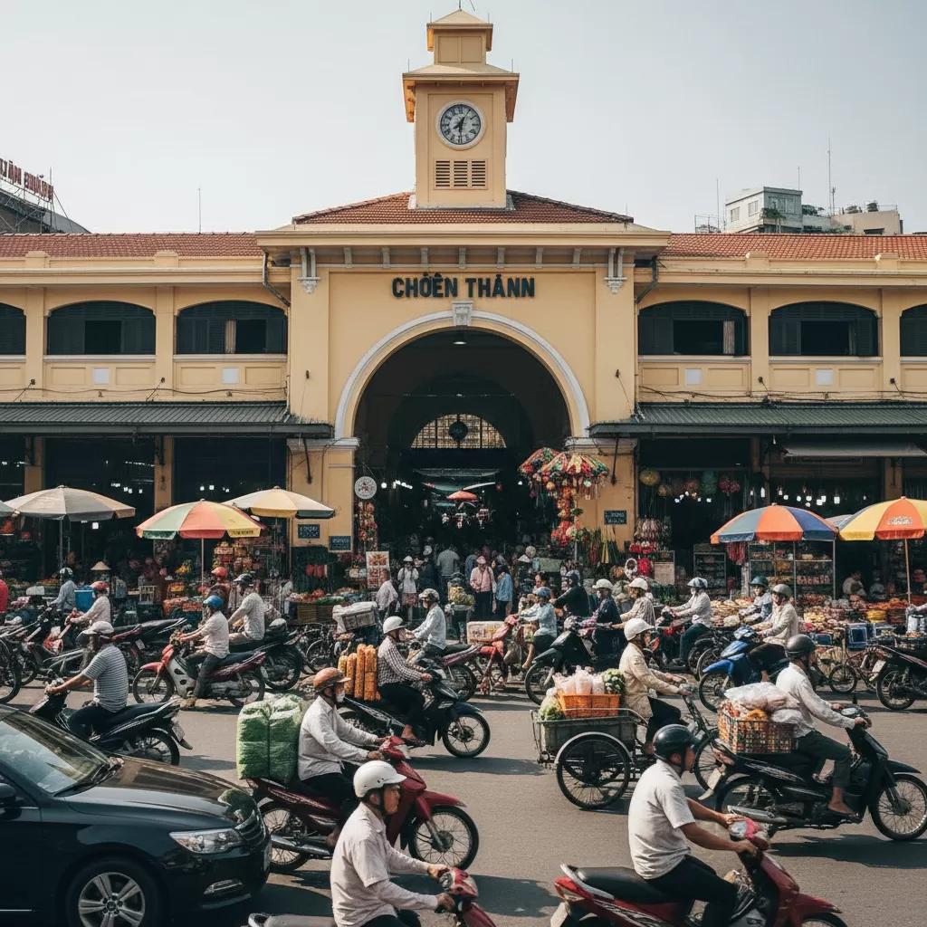 Chợ Bến Thành  Biểu tượng văn hóa và ẩm thực sầm uất tại trung tâm Quận 1