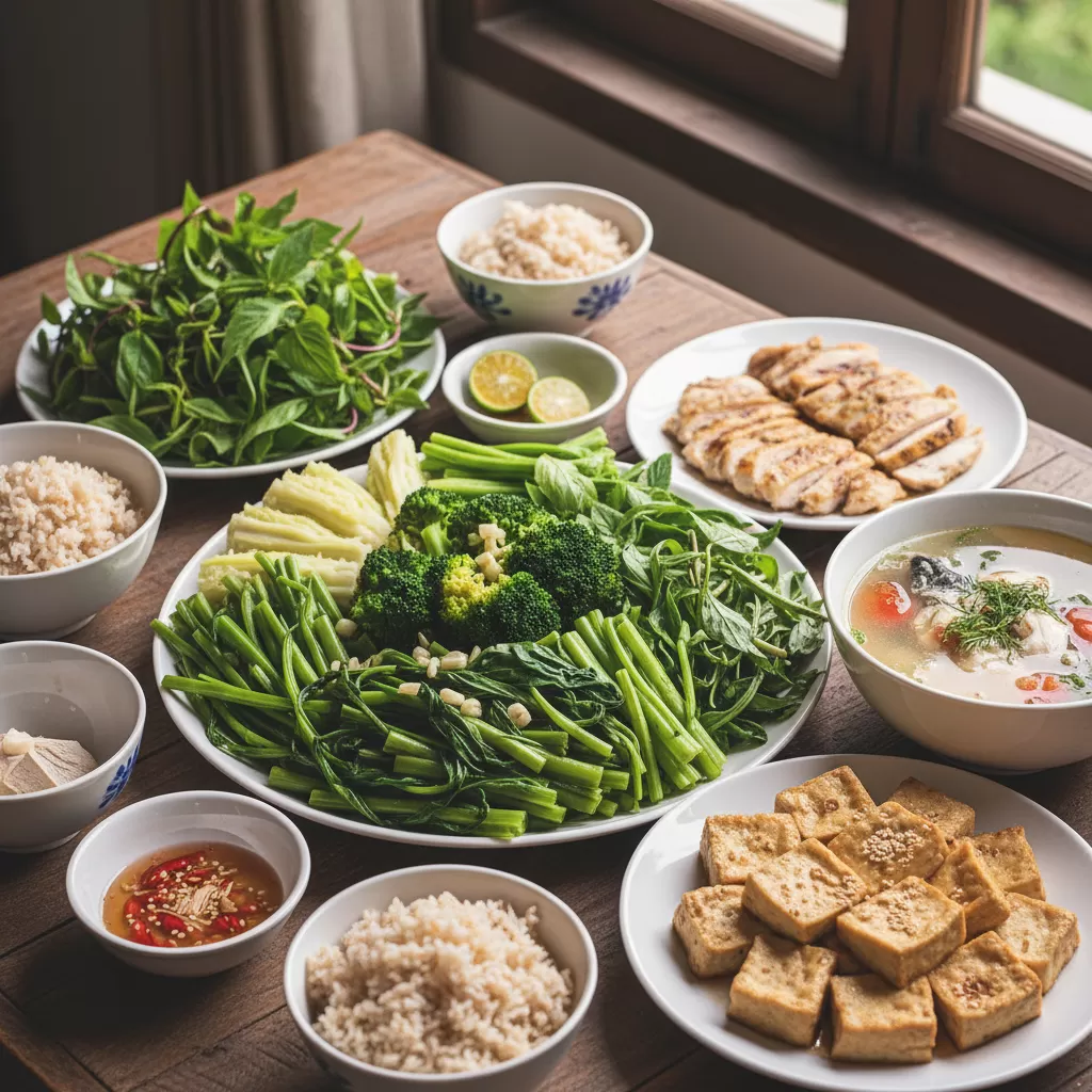 Ẩm thực Việt Nam cung cấp nhiều lựa chọn tuyệt vời cho chế độ ăn ít tinh bột mà vẫn giàu dinh dưỡng