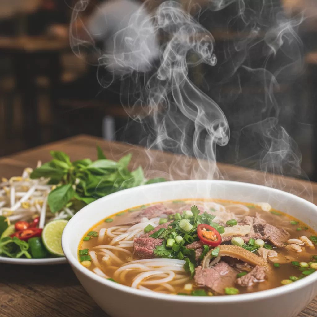 gemini_image_1770297662 Phở là món sợi làm từ gạo an toàn cho người nhạy cảm gluten