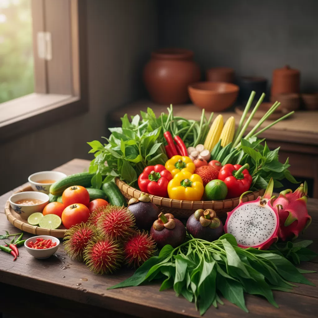 Nguyên liệu tươi sống giúp món ăn giữ được vị ngọt tự nhiên mà không cần dùng đường