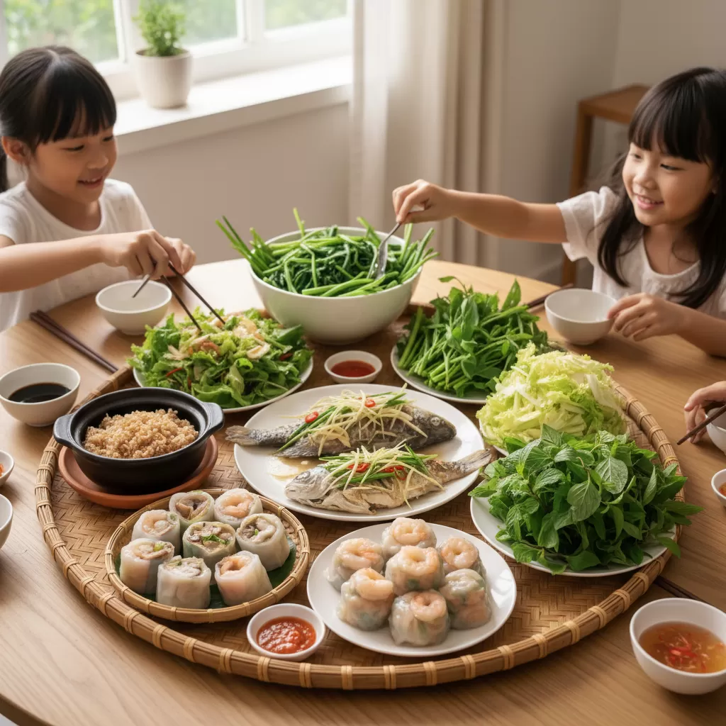 Mâm cơm Việt thanh đạm là chìa khóa bảo vệ sức khỏe lâu dài