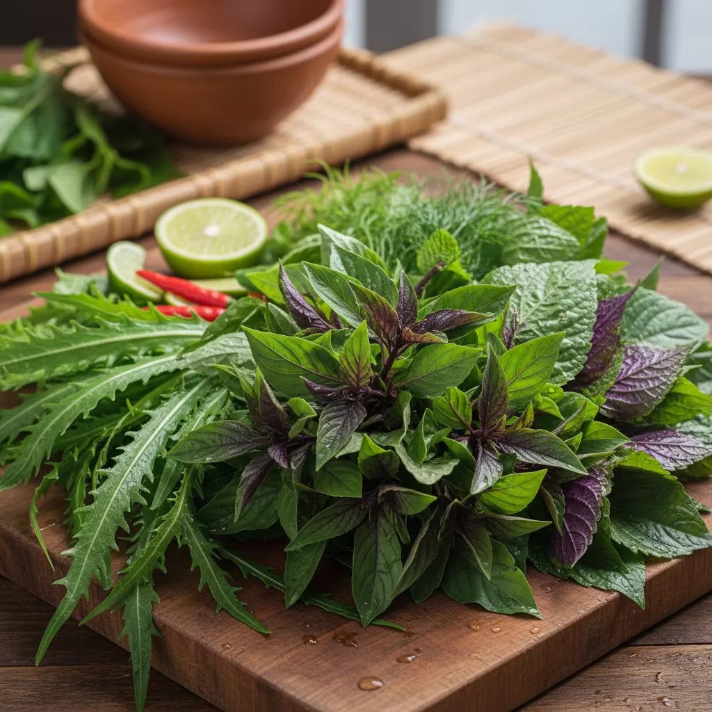 gemini_image_1770298618-1 Sự phong phú của thảo mộc Việt là linh hồn tạo nên sức hút cho các món ăn chay linh hoạt