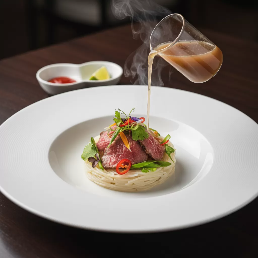 gemini_image_1770299072 Món phở truyền thống được nâng tầm nghệ thuật trong cách trình bày