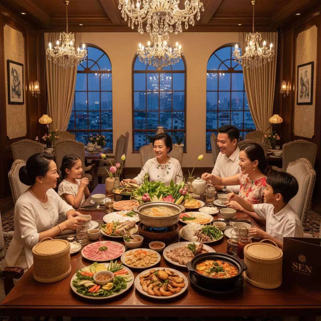 gemini_image_1770299692 Món cơm nhà truyền thống được nâng tầm trong không gian nhà hàng sang trọng tại Quận 1