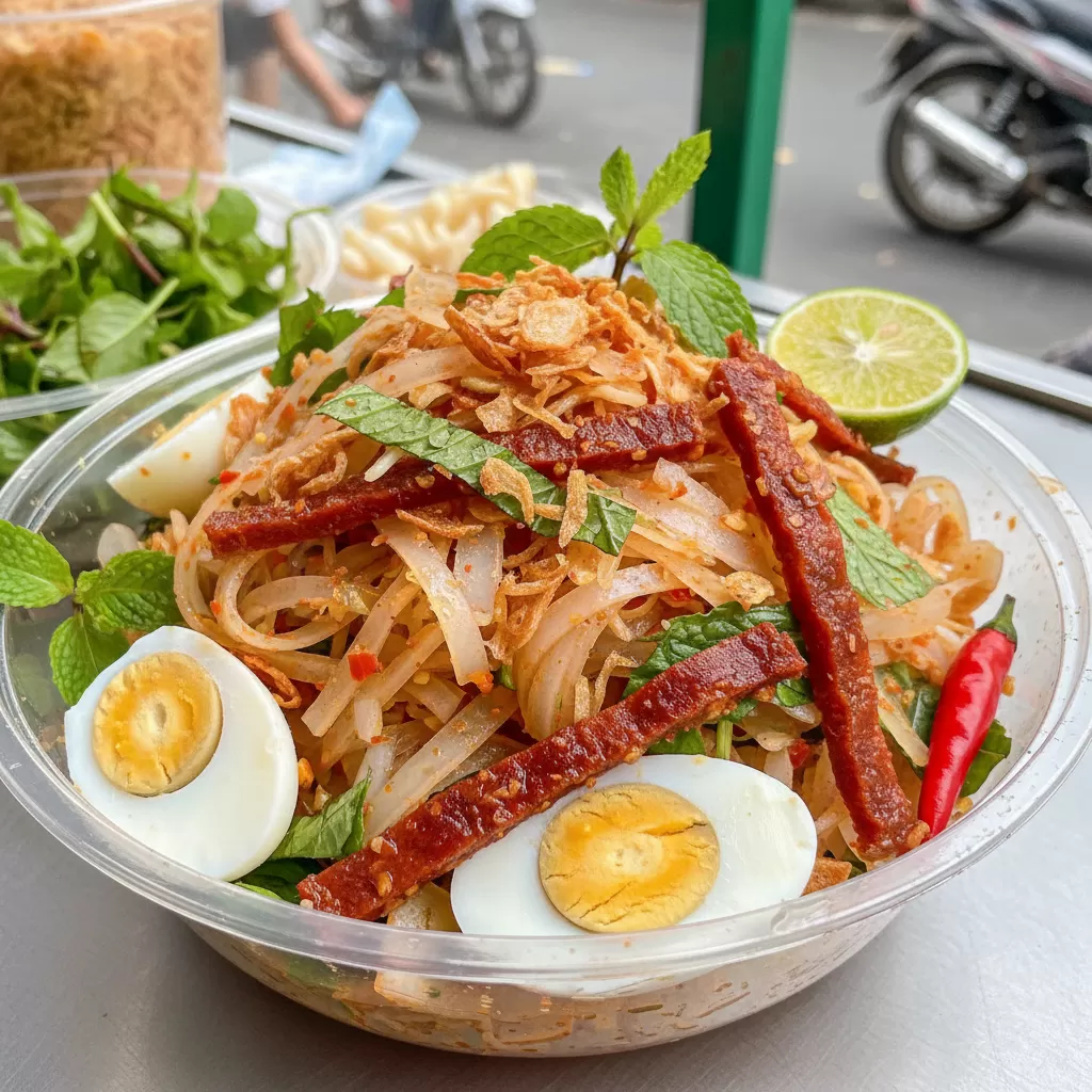 gemini_image_1770300261-1 Bánh tráng trộn Món ăn vặt đường phố không thể thiếu trên bản đồ ẩm thực Sài Gòn