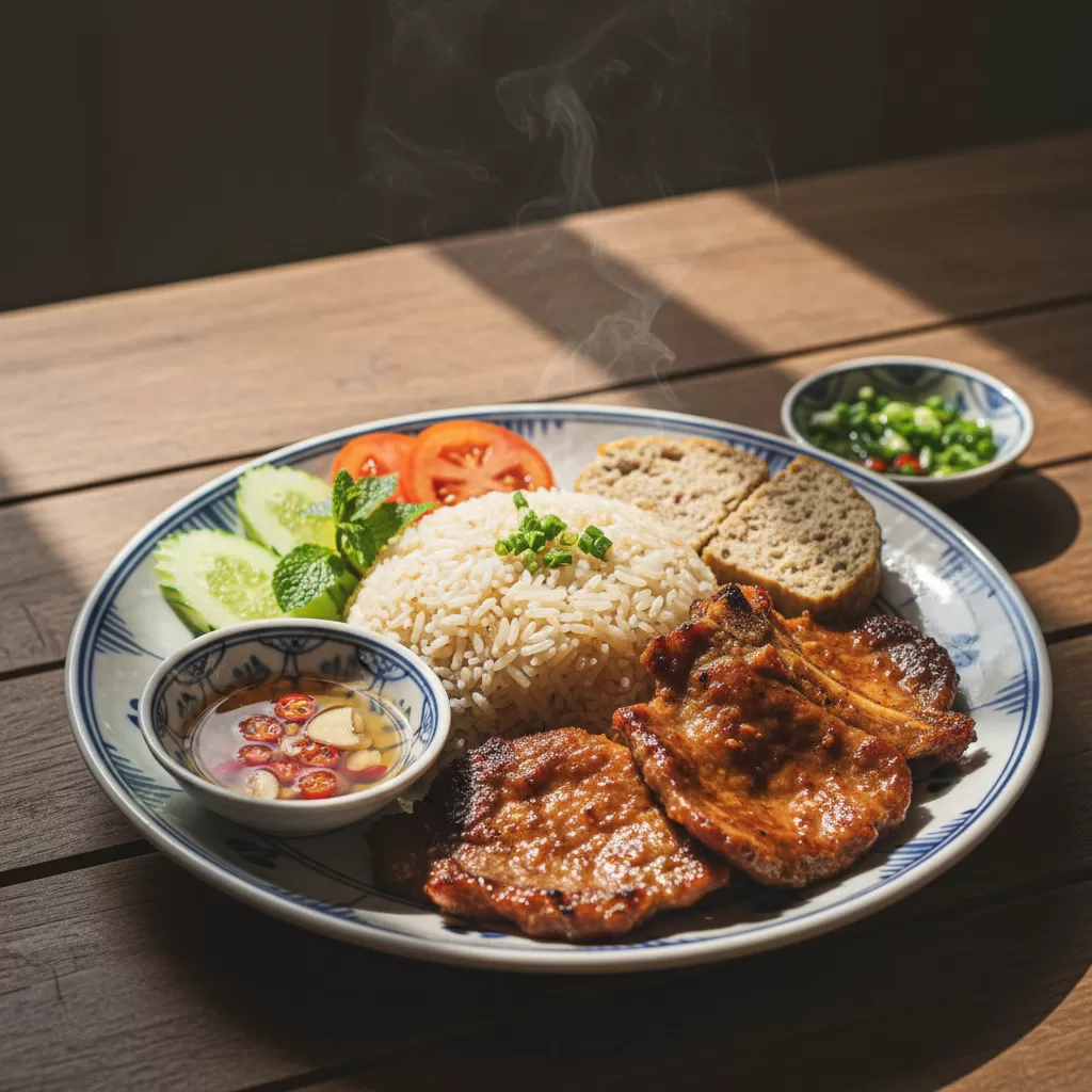 gemini_image_1770302140 Cơm tấm Món ăn biểu tượng của nhịp sống Sài Gòn