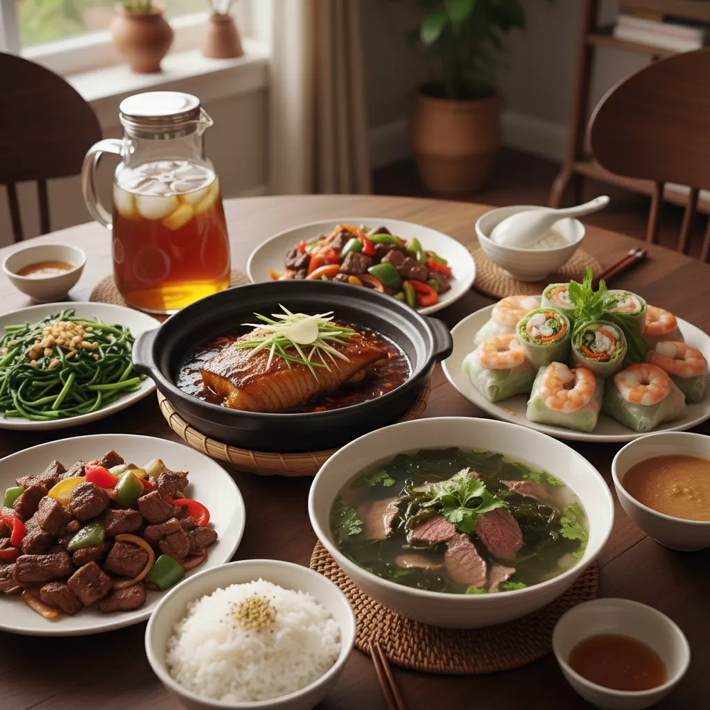 Thực đơn món chính đậm đà mang phong vị ẩm thực ba miền Việt Nam