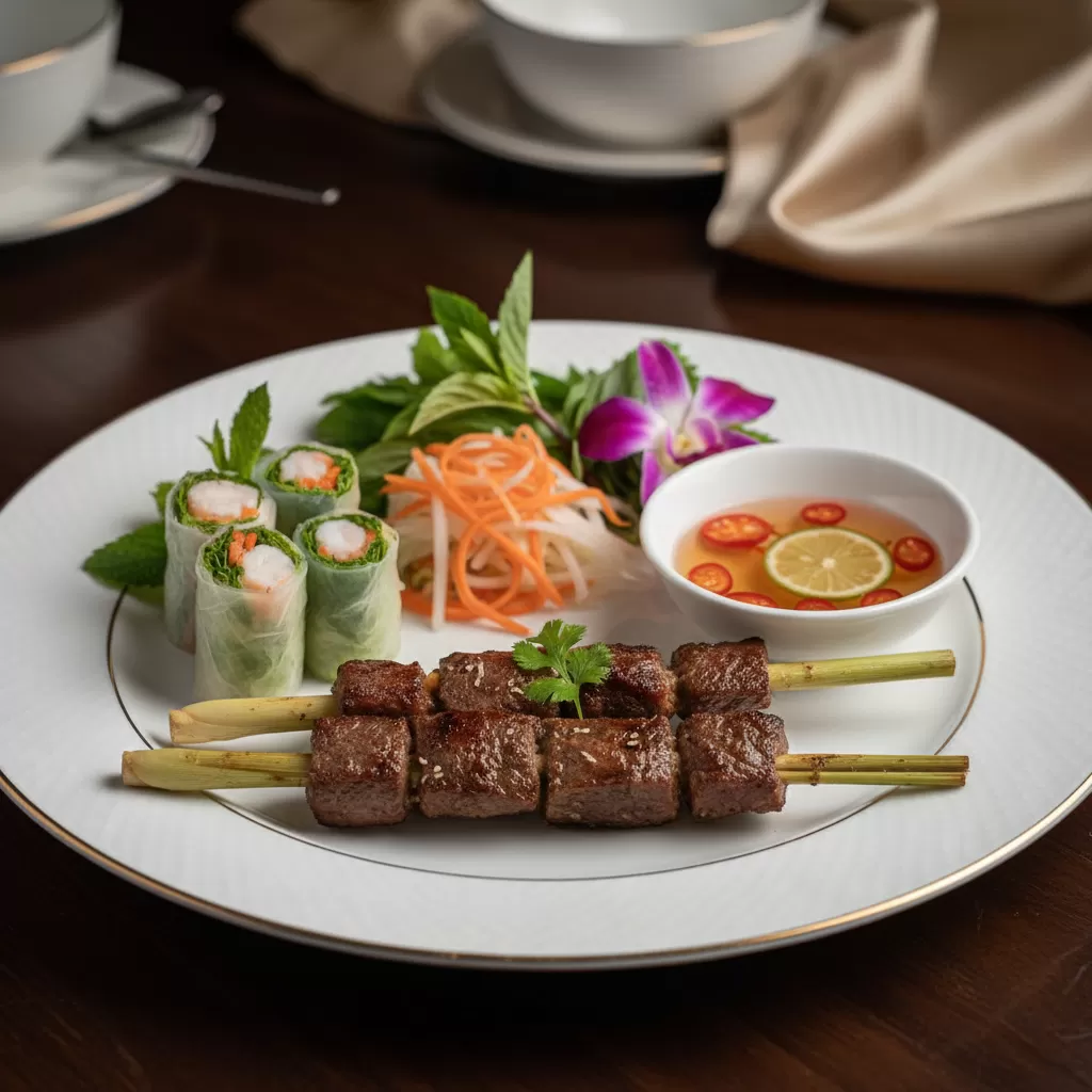 Sự tinh tế trong cách trình bày món ăn thể hiện sự tôn trọng đối với người được mời