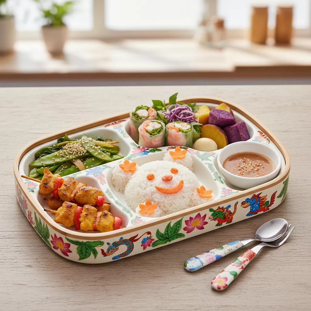 gemini_image_1770304261-1 Trình bày món ăn bắt mắt giúp kích thích sự thèm ăn của trẻ