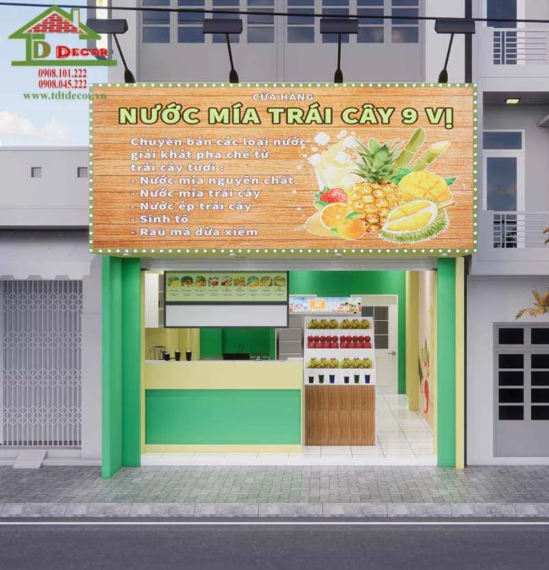 Không gian hiện đại của các thương hiệu nước mía mới tại trung tâm thành phố