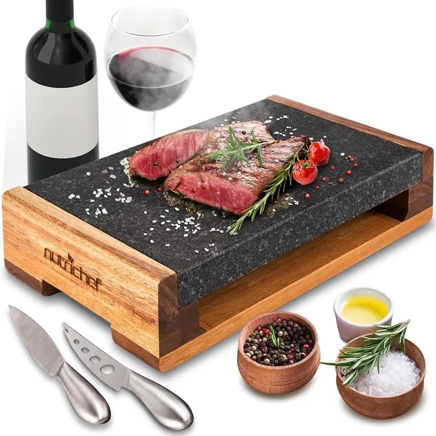 Đá núi lừa được làm nóng ở nhiệt độ cao để chuẩn bị nướng bò Kobe