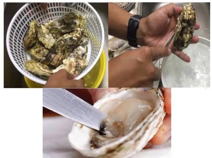 Sơ chế hàu kỹ lưỡng giúp món ăn đảm bảo vệ sinh và giữ được hương vị tinh khiết