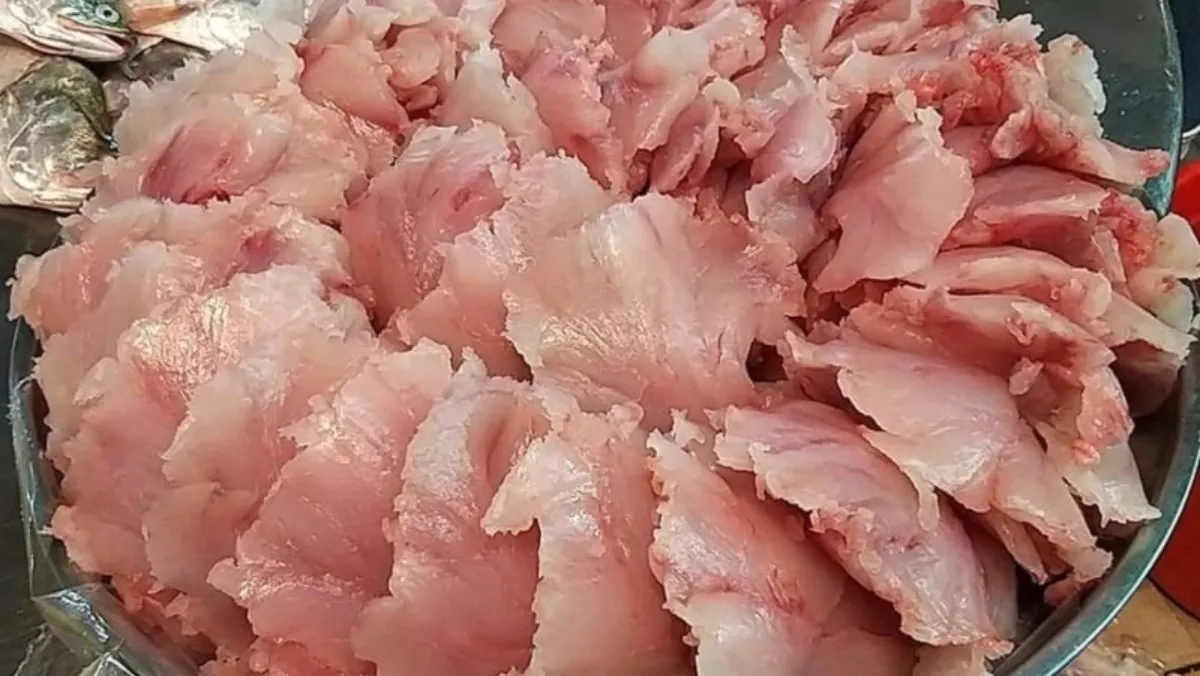 Thịt cá thác lác tươi ngon có màu hồng nhạt tự nhiên và độ kết dính cao