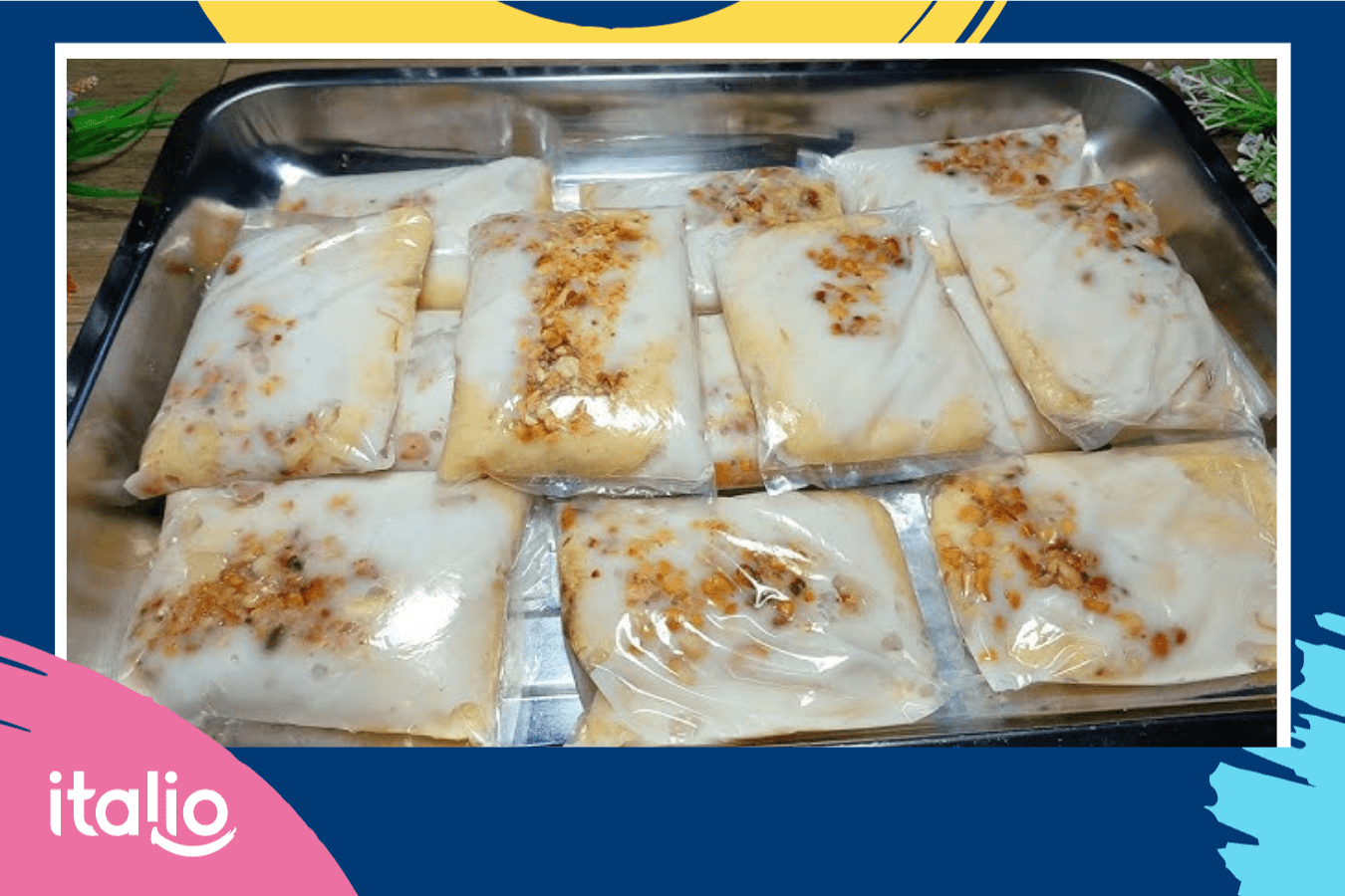 Kỹ thuật ép chuối dẹt vừa phải giúp miếng kem thấm đẫm gia vị