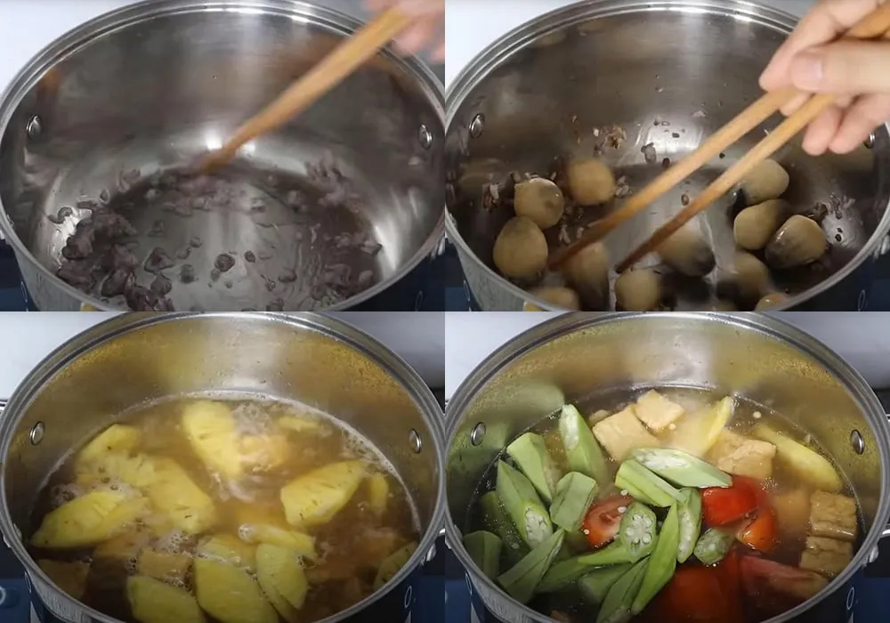 Thứ tự cho rau vào nồi quyết định độ giòn và màu sắc của món canh