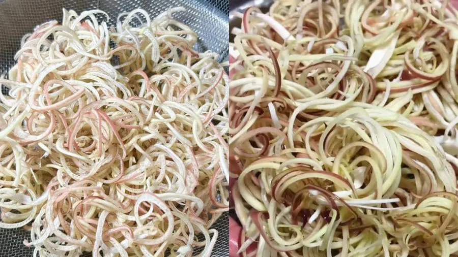 Sơ chế hoa chuối đúng cách để giữ độ trắng và giòn tự nhiên