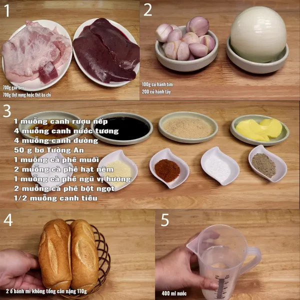 Pate gan heo được chế biến tỉ mỉ là linh hồn của món ăn