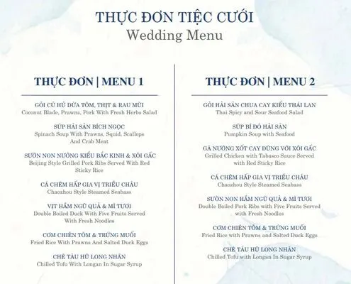 Thực đơn song ngữ và quy trình phục vụ chuẩn mực là dấu ấn của sự chuyên nghiệp
